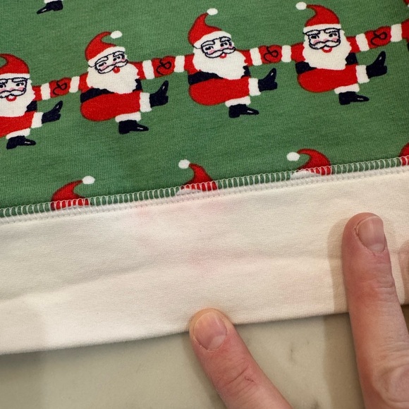 TBBC 3T Kids Green Santa Print Sweatshirt - Picture 3 of 3